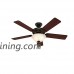 Hunter 52-inch Onyx Bengal Finish Ceiling Fan with Texture Tea Glass Light Kit (Certified Refurbished) - B01KU8KQ4Q